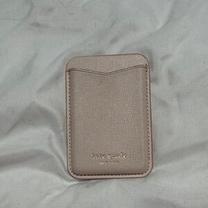 kate spade blush pink textured leather card sleeve